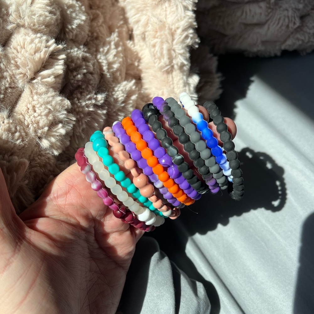Colorful hair ties